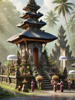 Balinese House and Hindu Temples